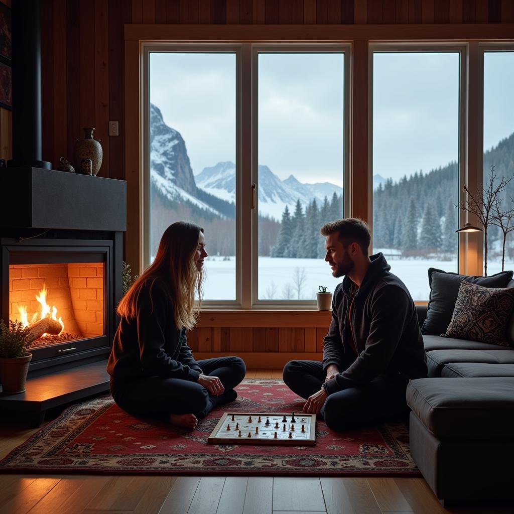 Actress and Football Player in their Alaska Home