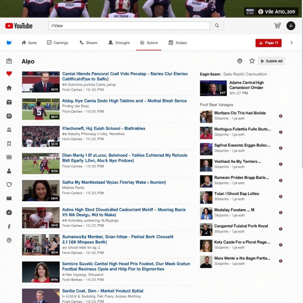 Adams Central High School Football Live Stream on YouTube