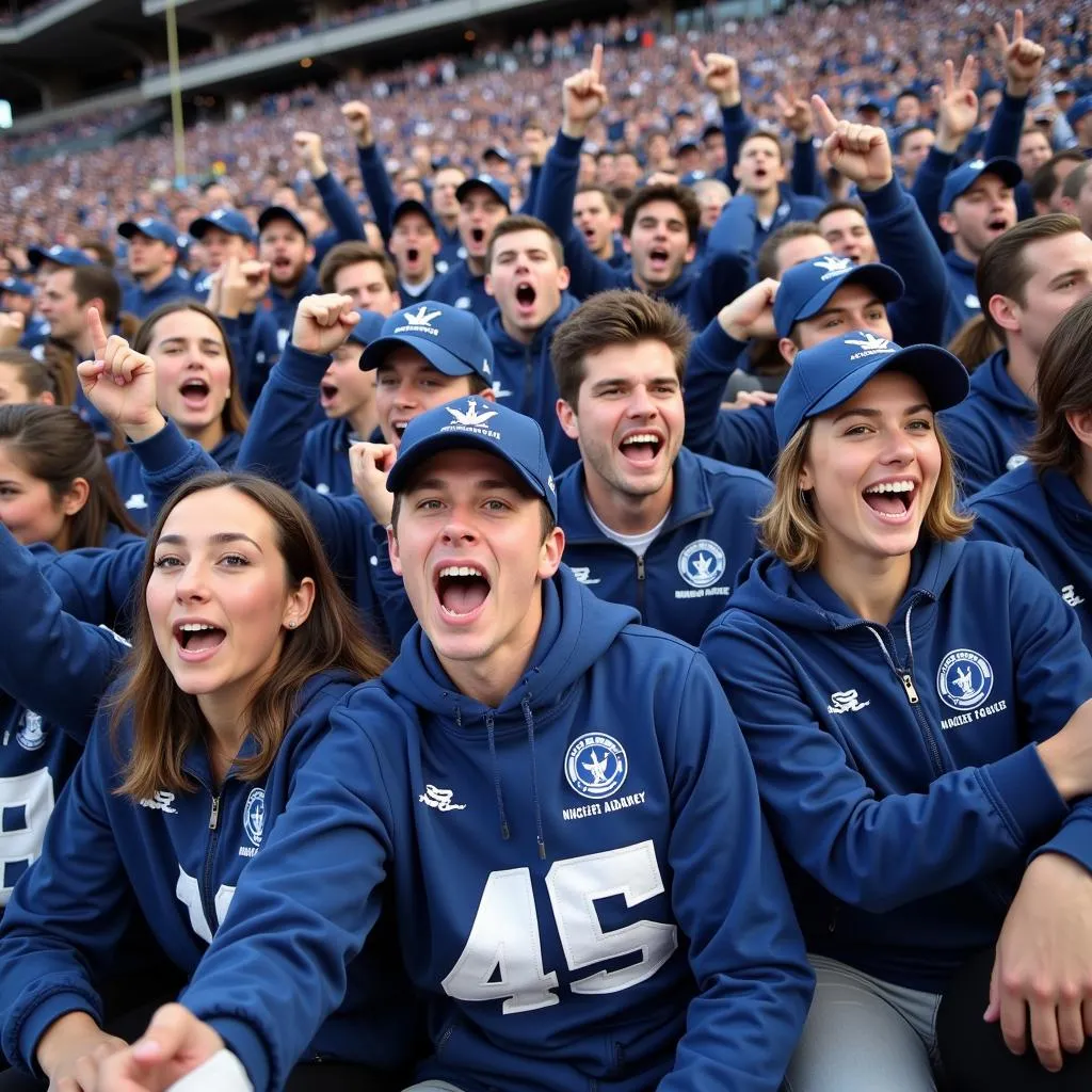 Cổ động viên cuồng nhiệt của đội bóng Air Force Academy