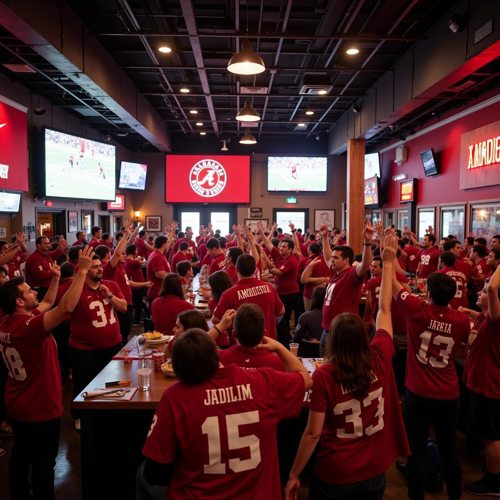 Alabama Crimson Tide Football Fans Celebrating