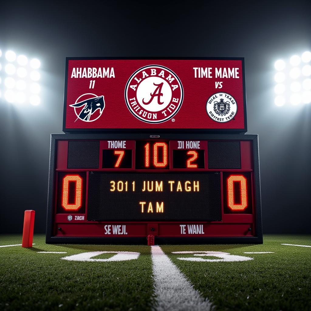 Alabama Crimson Tide Live Score