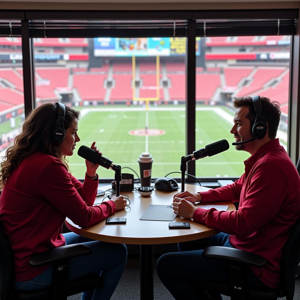 Alabama Crimson Tide Radio Broadcast Team in Action