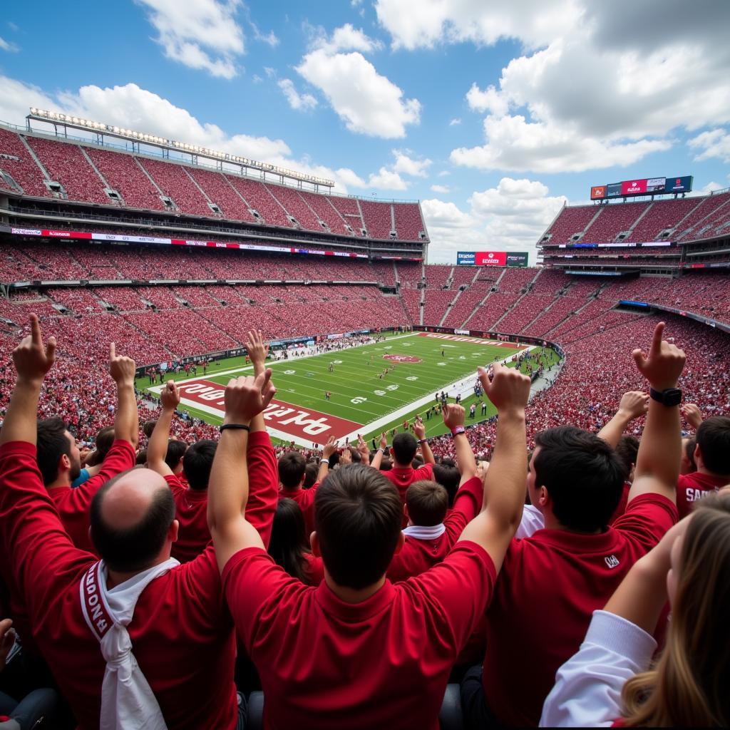 Alabama Football Fans Celebrating