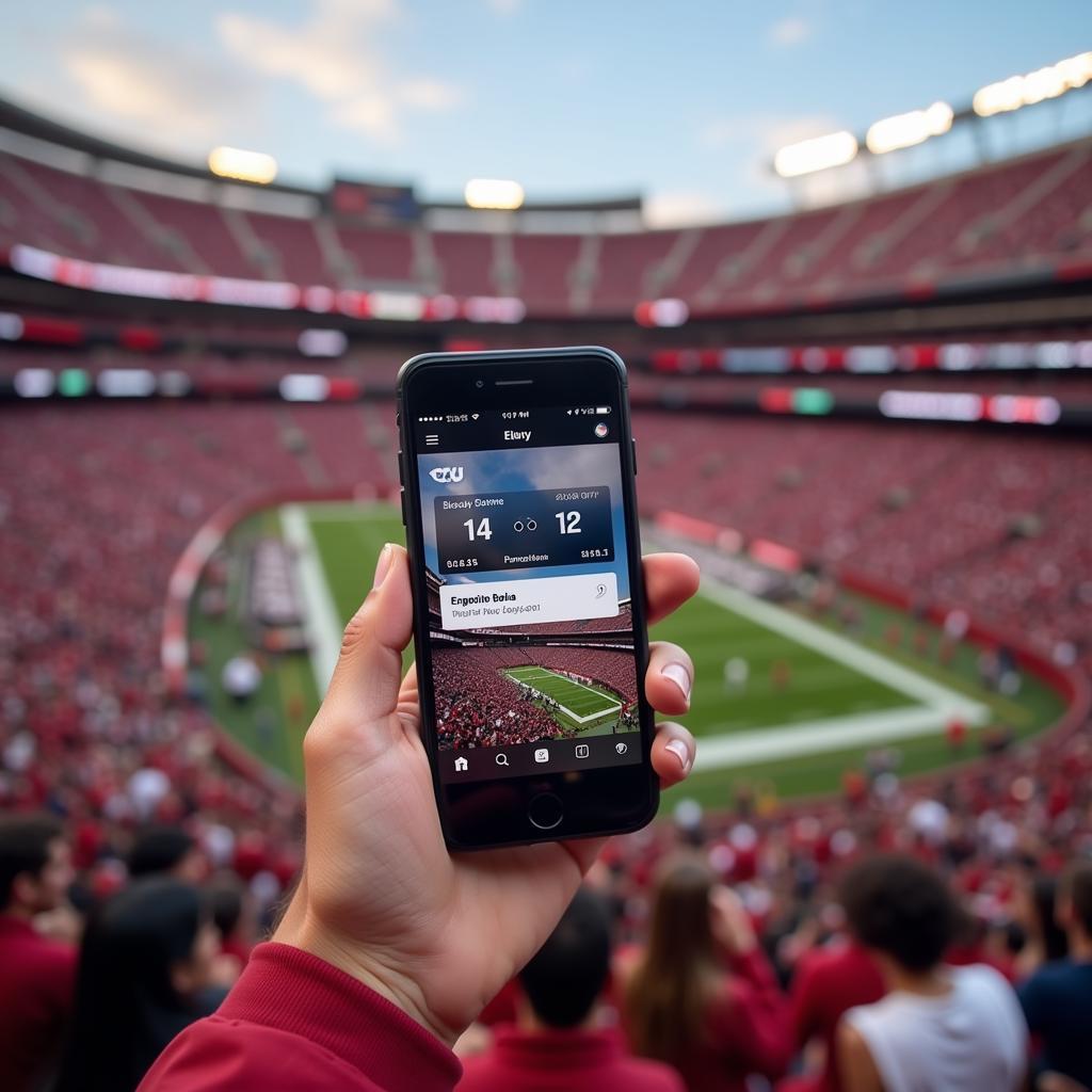 Alabama Football Live Score Updates on Mobile Phone