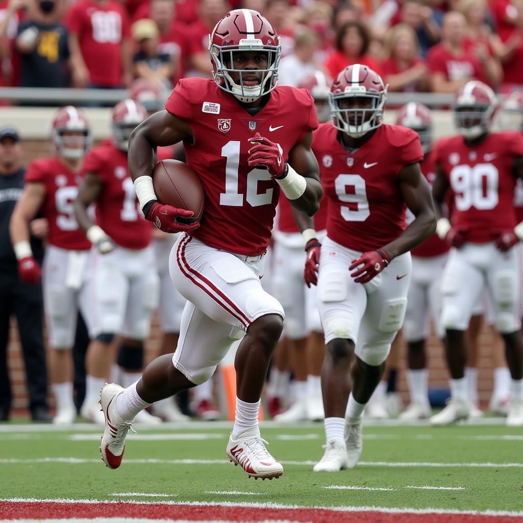 Alabama Running Back Breaks Free Against Tennessee