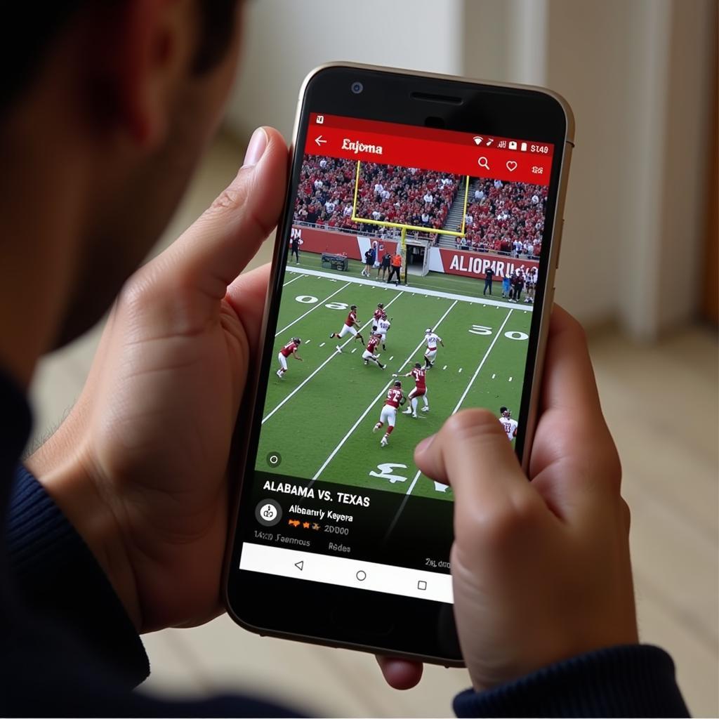 Alabama vs. Texas Live Stream on Mobile