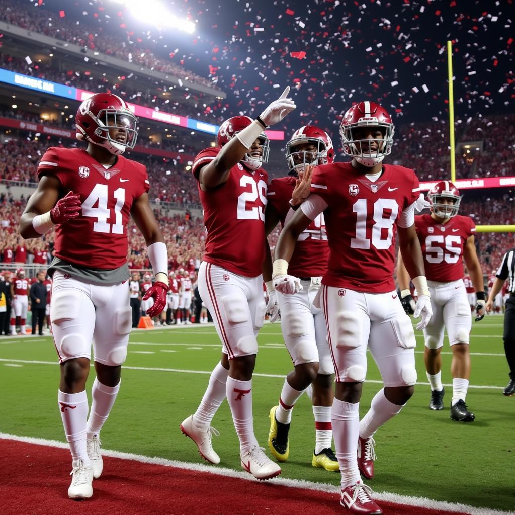 Alabama's Game-Winning Touchdown Celebration