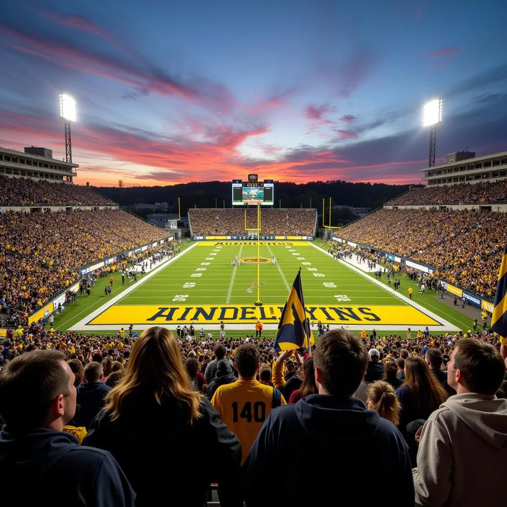 Allegheny Athletics Football Stadium Packed with Fans