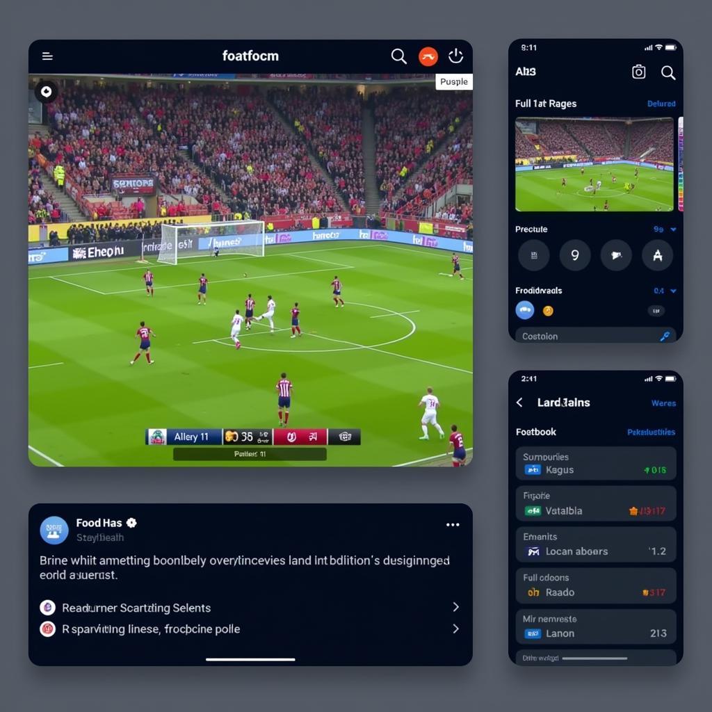 Amazon Prime Live Football Interface