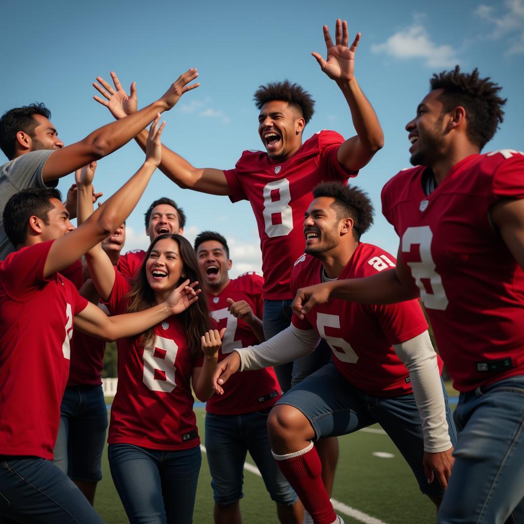 Fans Celebrating Touchdown