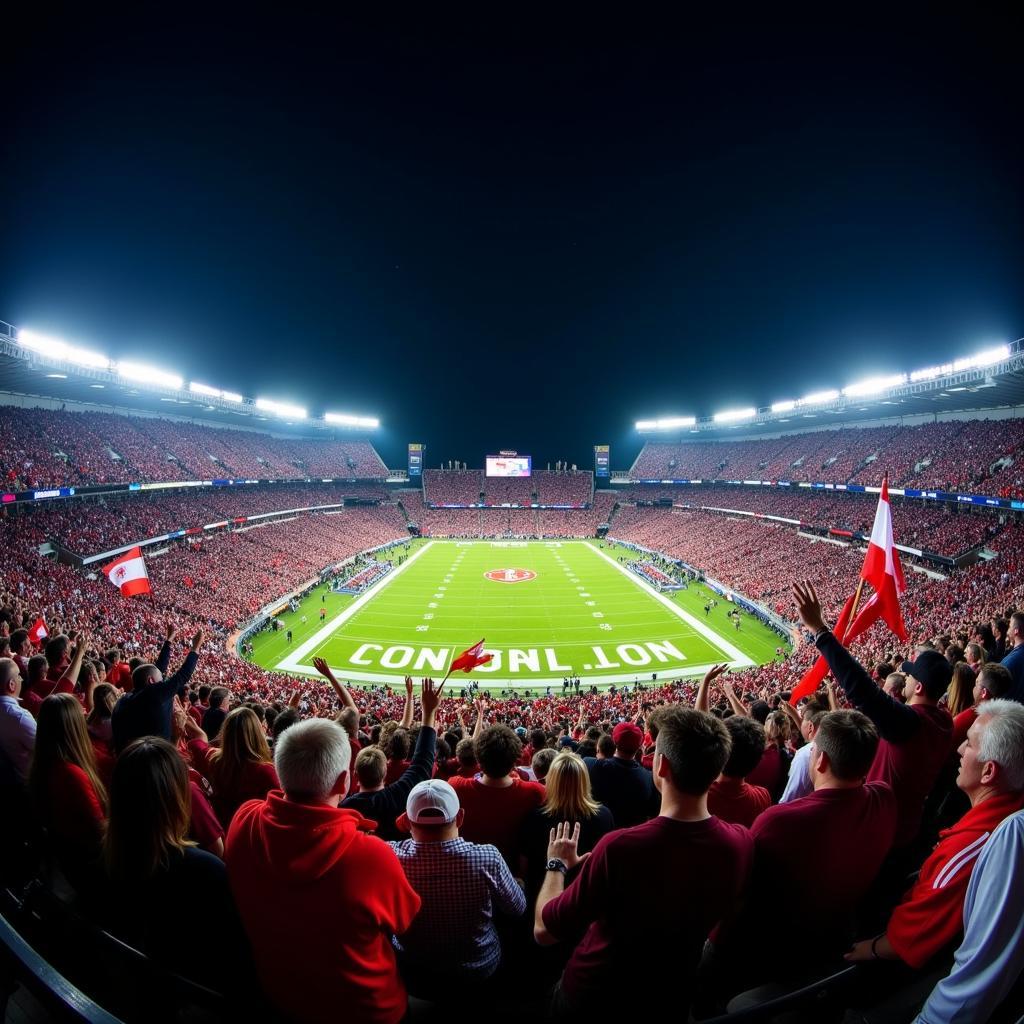 American Football Stadium Crowd