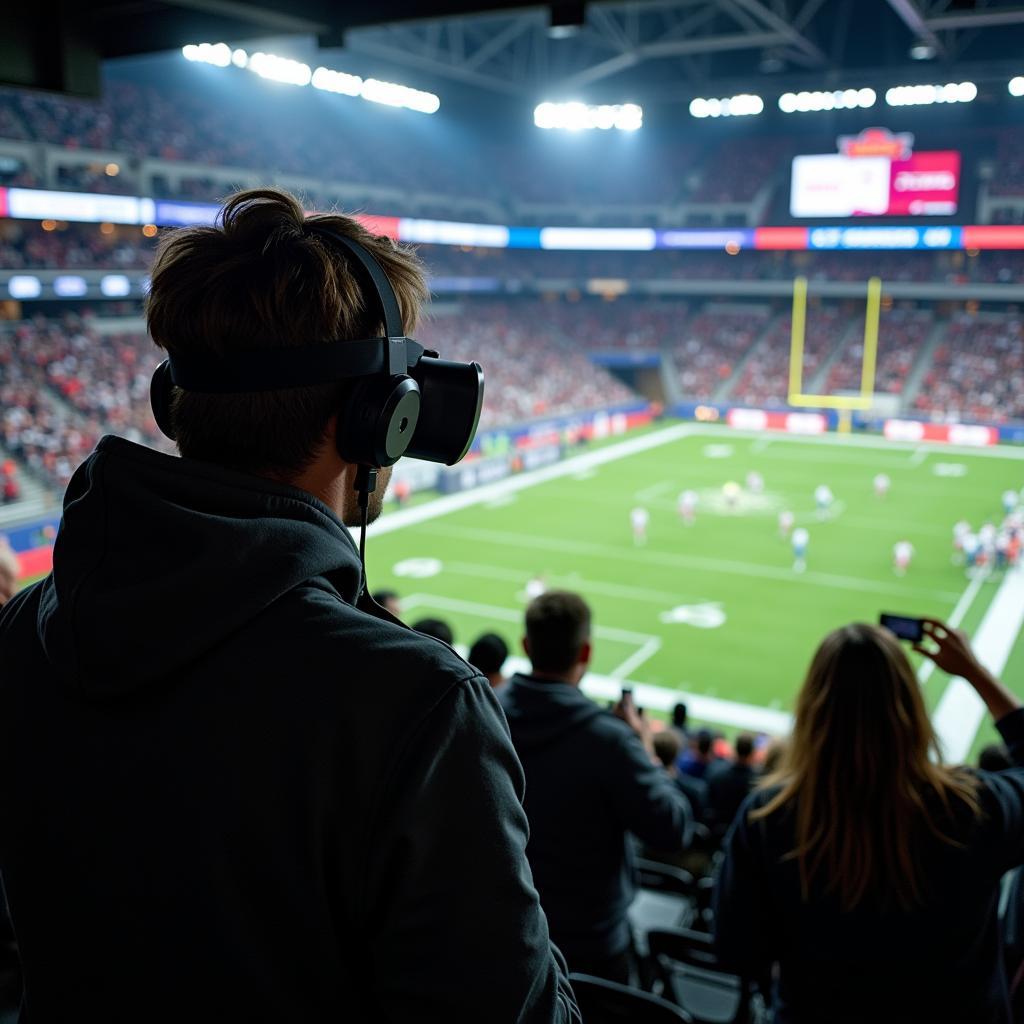 American Football NFL live in virtual reality