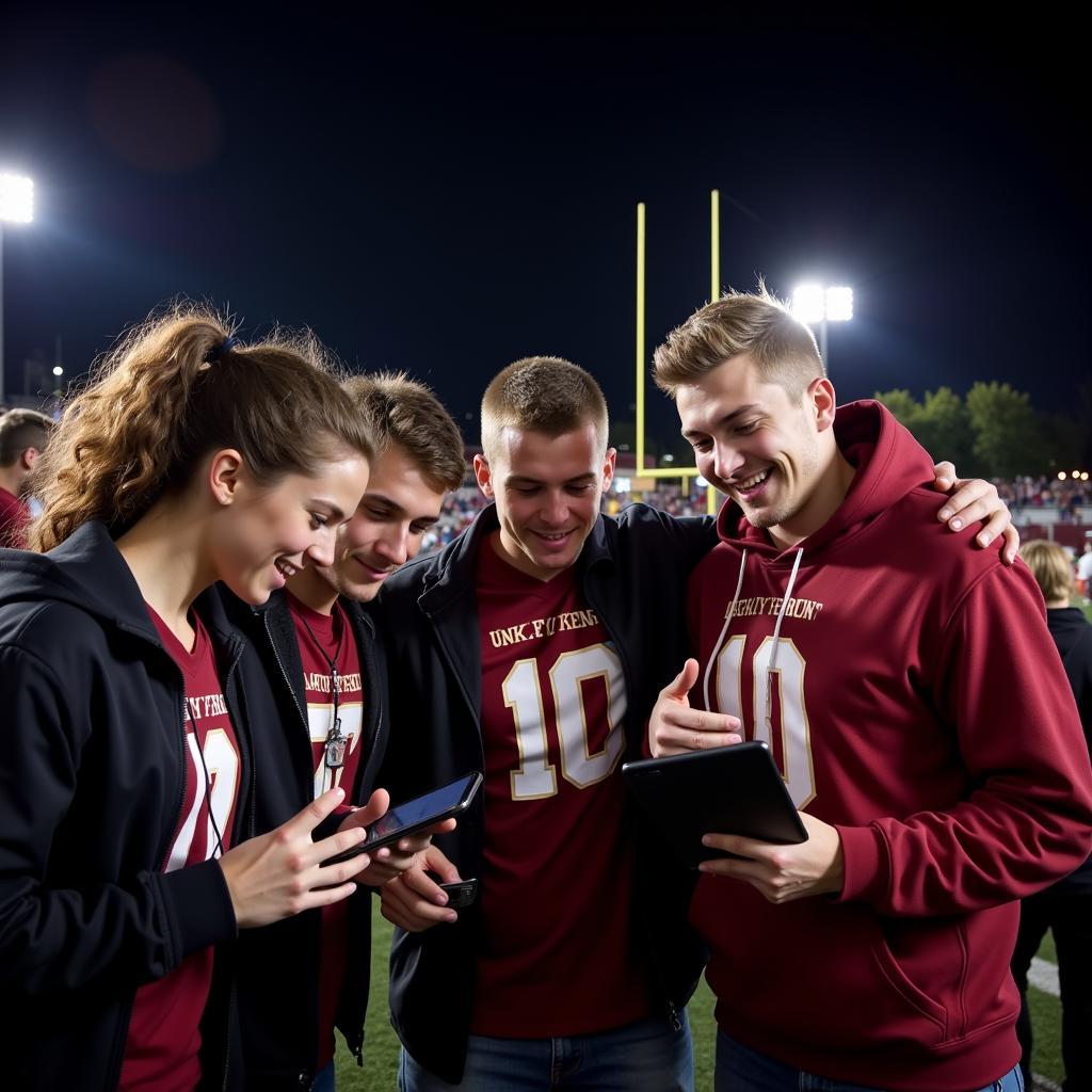 Ankeny Football Fans Checking Live Scores