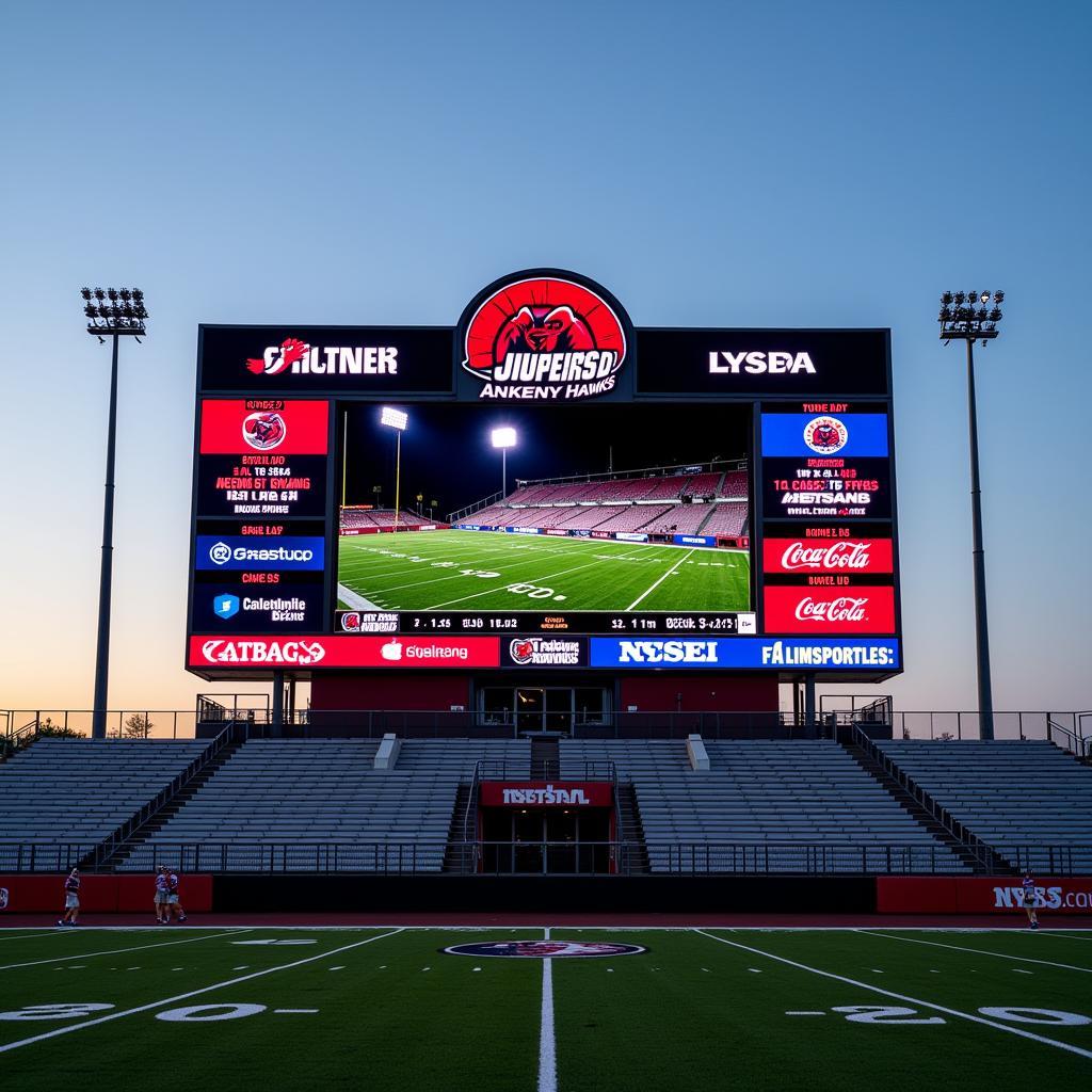 Ankeny Football Live Score on Digital Display at Stadium