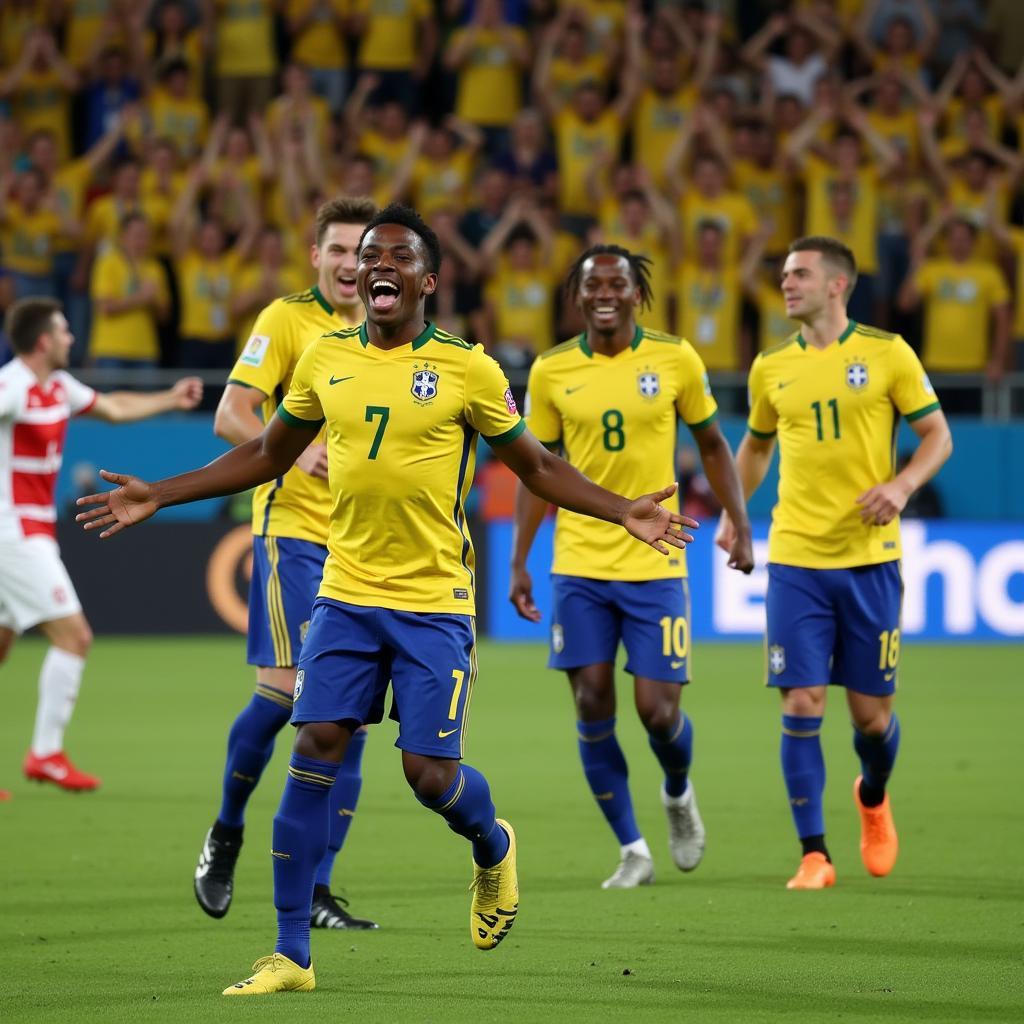 Vinicius Junior celebrates goal