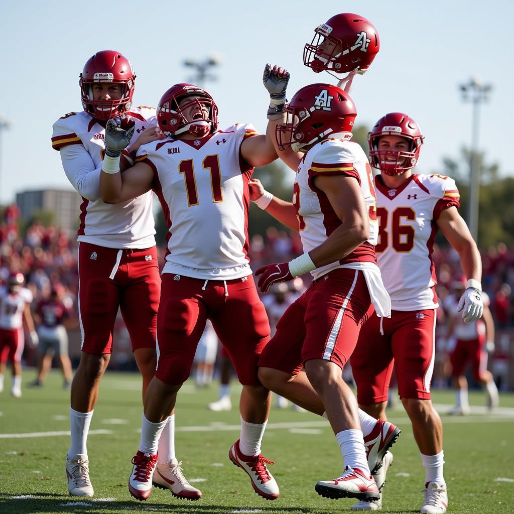 Arizona High School Football Players Celebrating