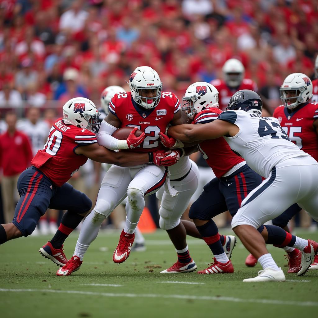 Arizona Wildcats defense making a stand