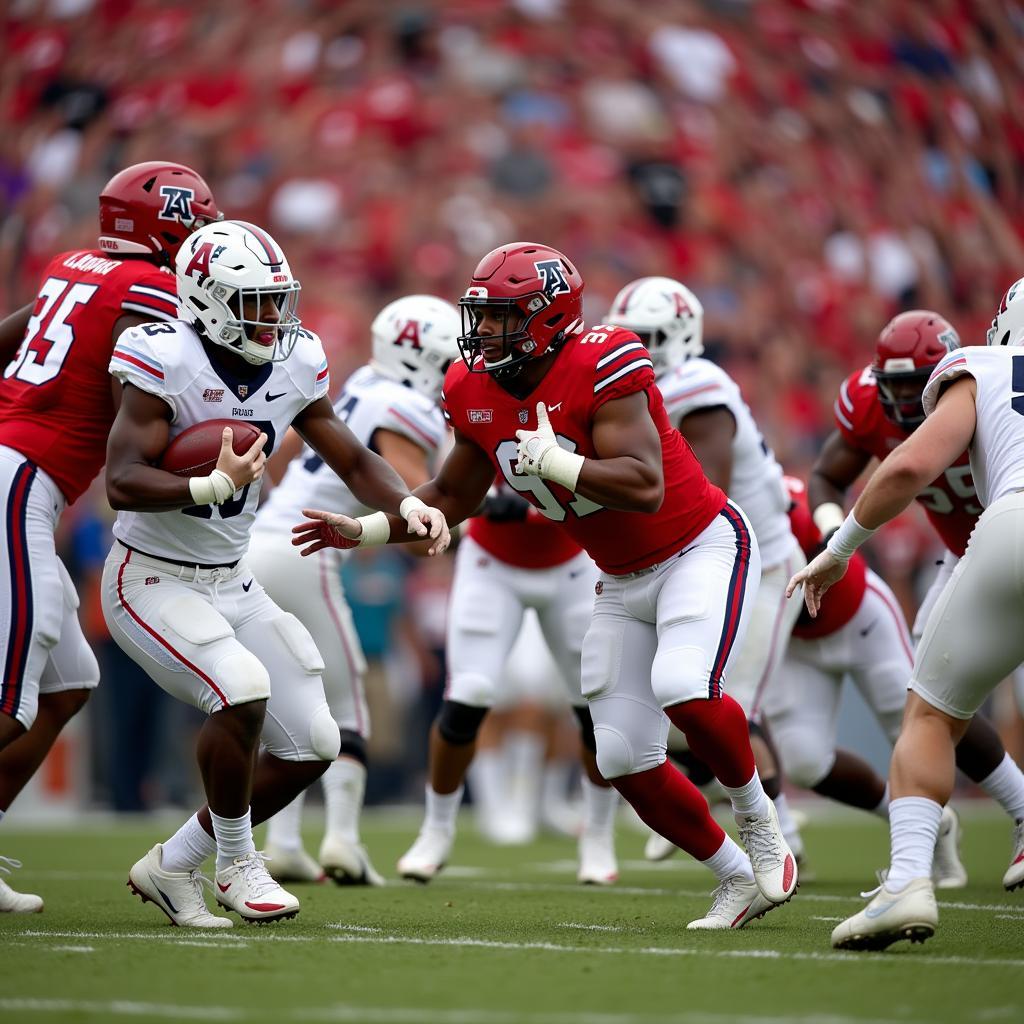 Arizona Wildcats offense in action