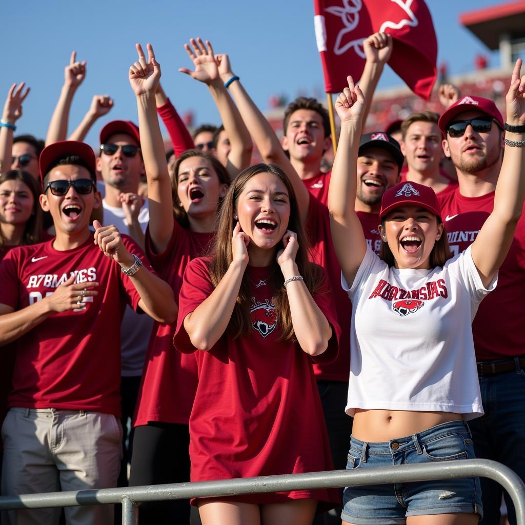 Arkansas Baptist Buffaloes fans celebrating a touchdown