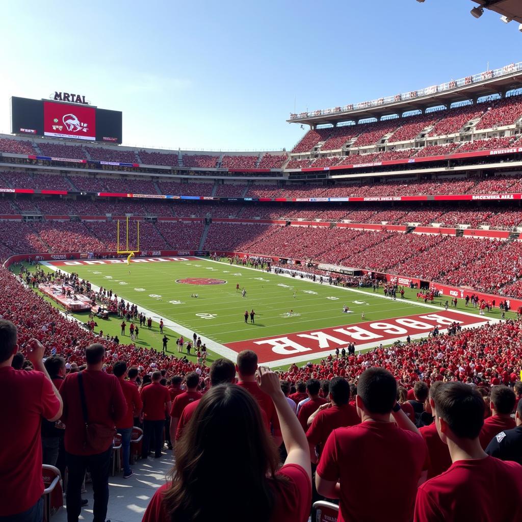 Arkansas vs. Missouri Football Fans Cheering