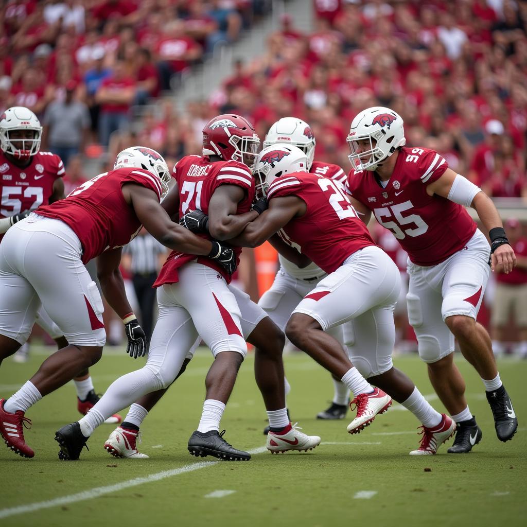 Arkansas Razorbacks Football Live Action