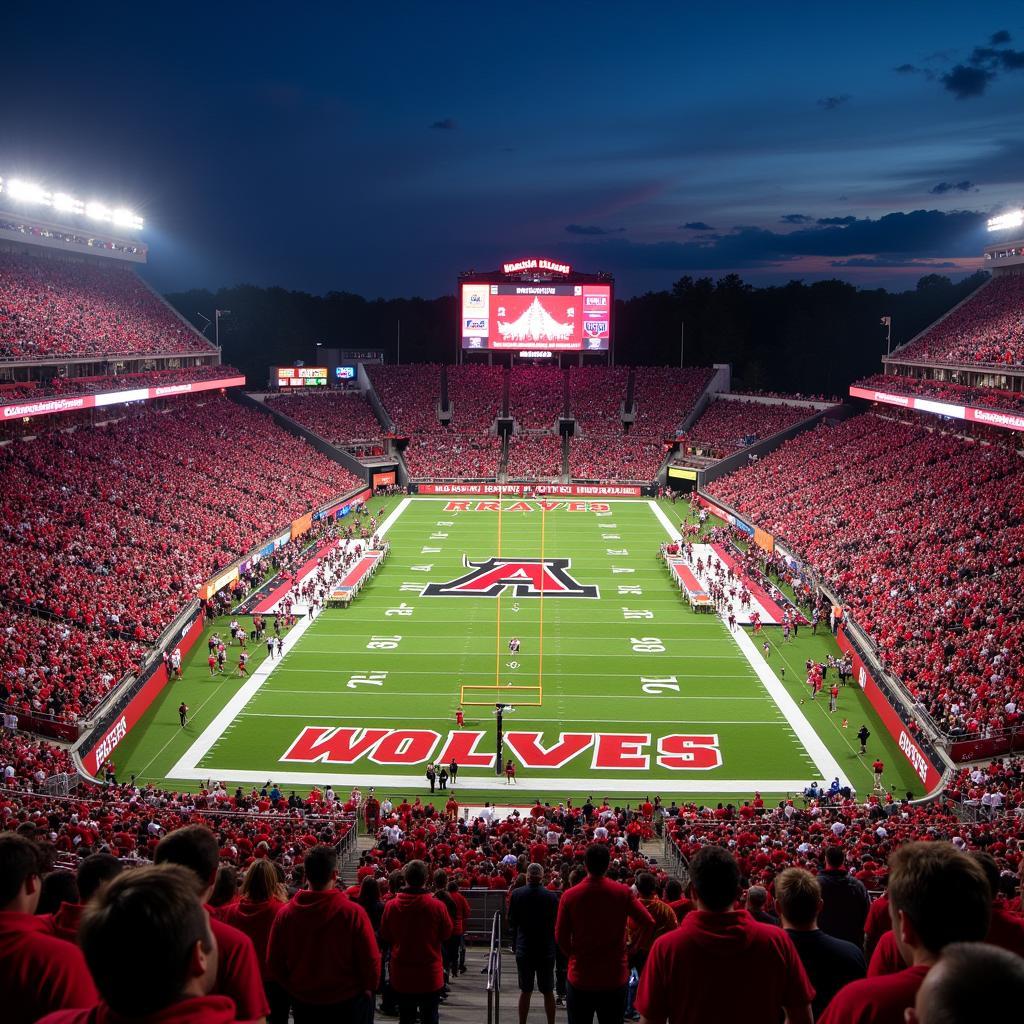 Arkansas State Red Wolves football game in progress