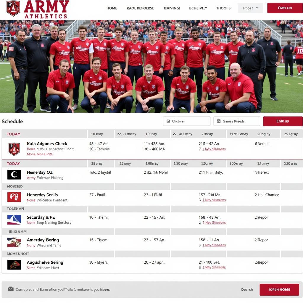 Army Football Schedule on Official Website