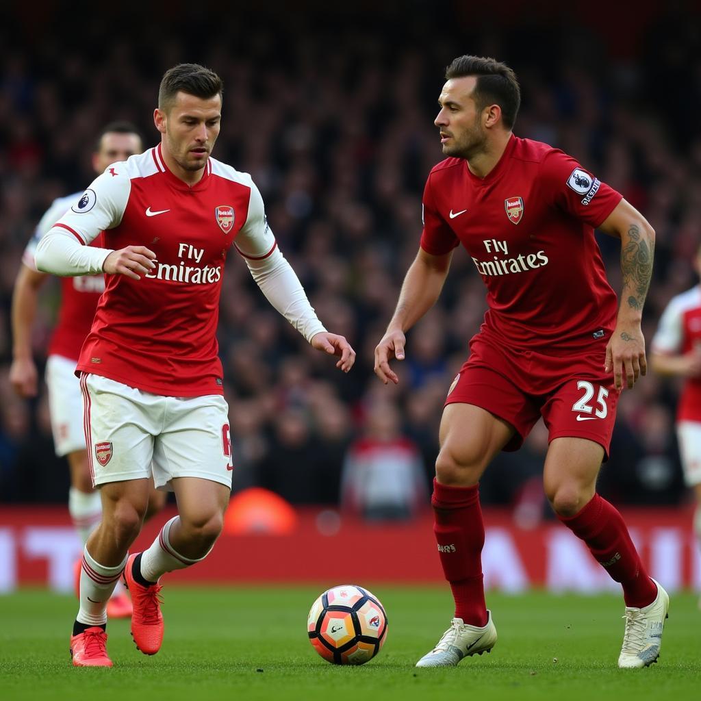 Arsenal and Liverpool Players Face Off