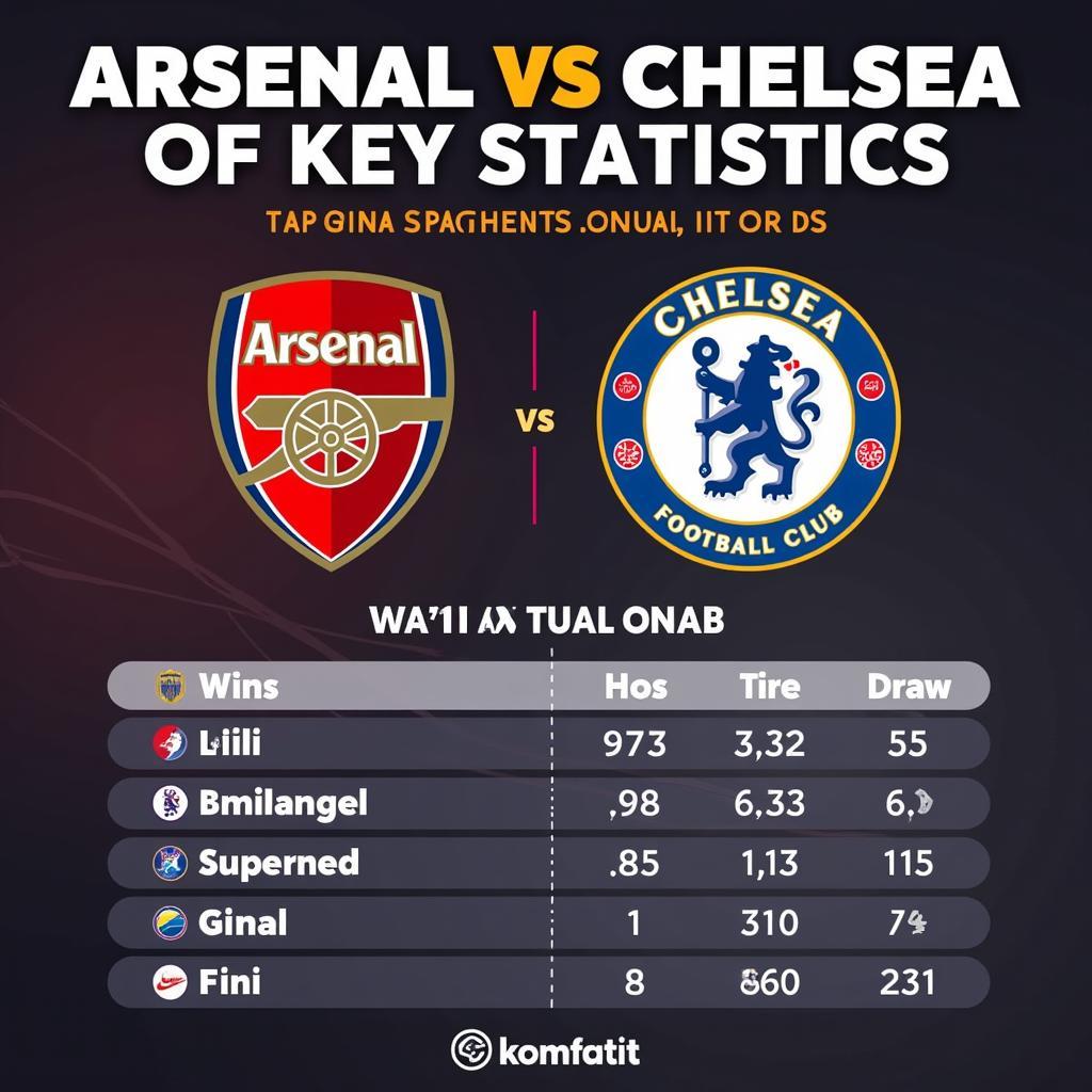 Arsenal vs Chelsea Head-to-Head Statistics