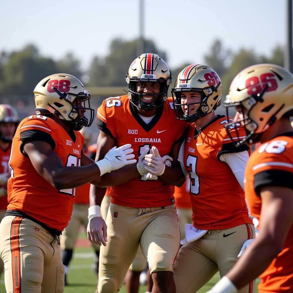 Artesia Pioneers Celebrating a Touchdown in 2019