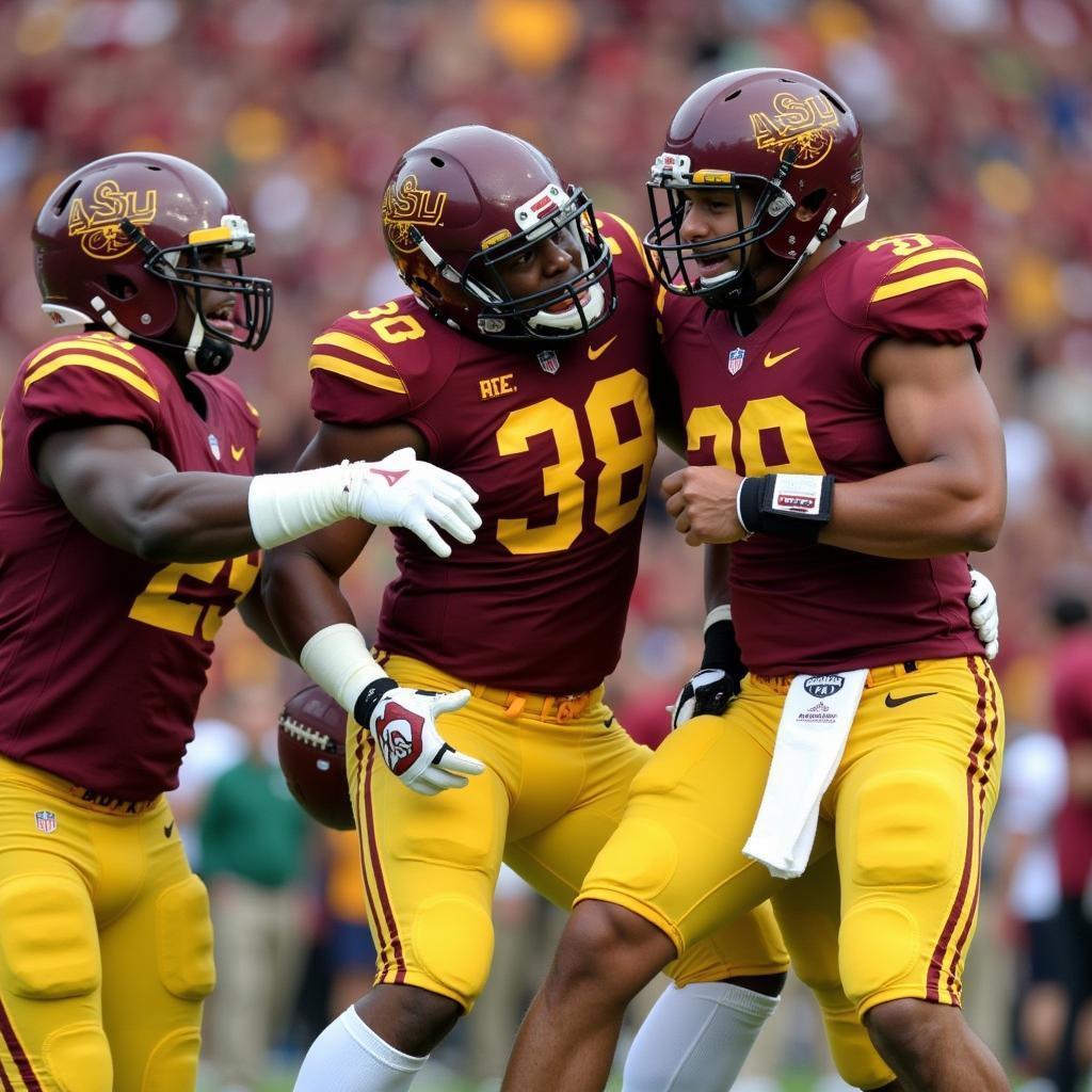 ASU vs U of A Football 2014 Touchdown Celebration