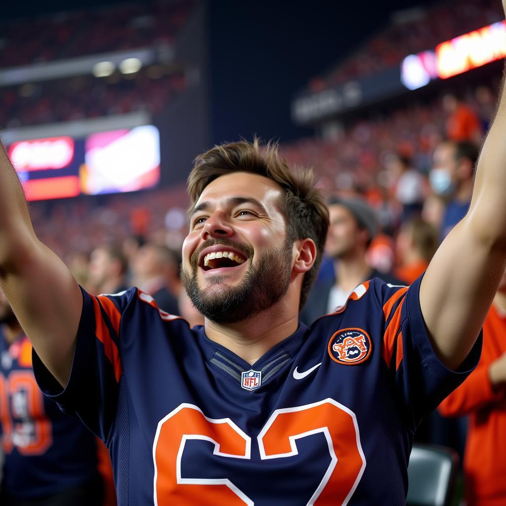 Auburn Football Fan Celebrating