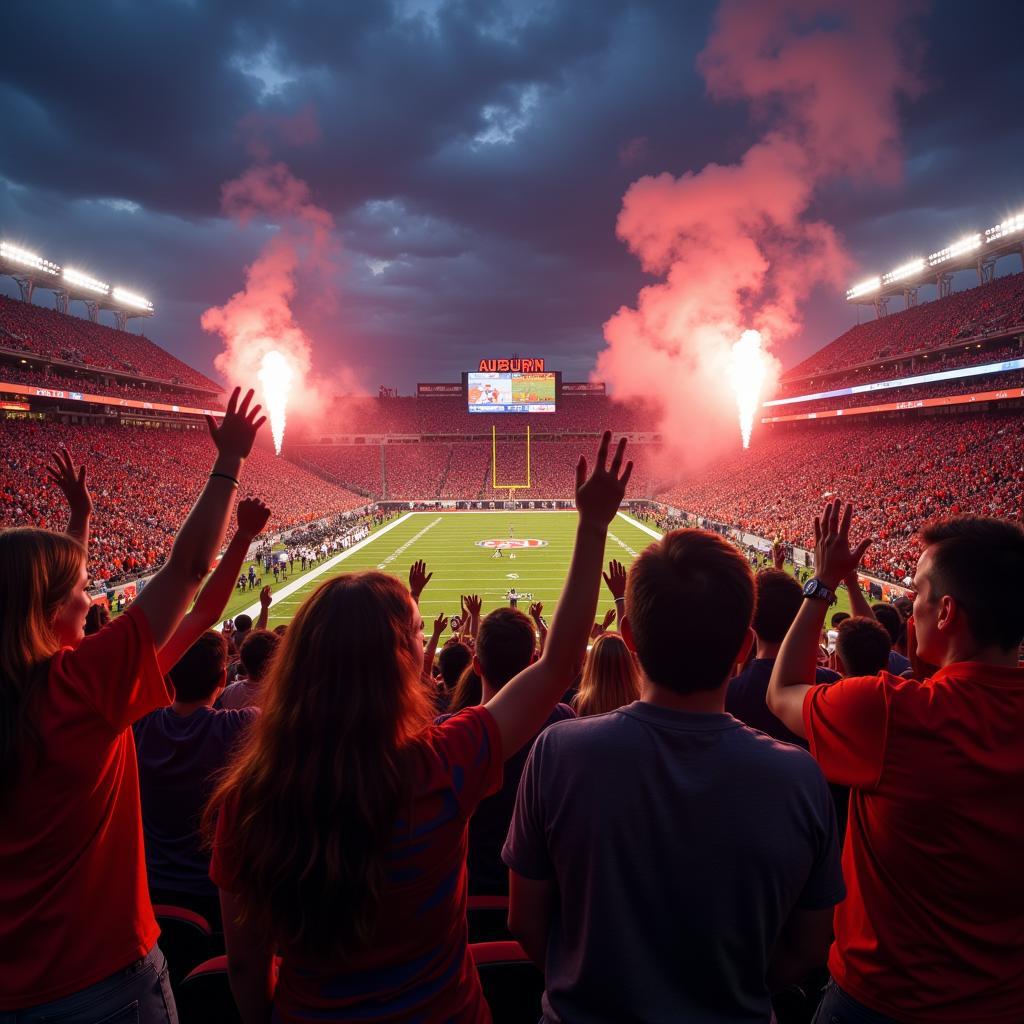 Auburn Tigers Fans Celebrating