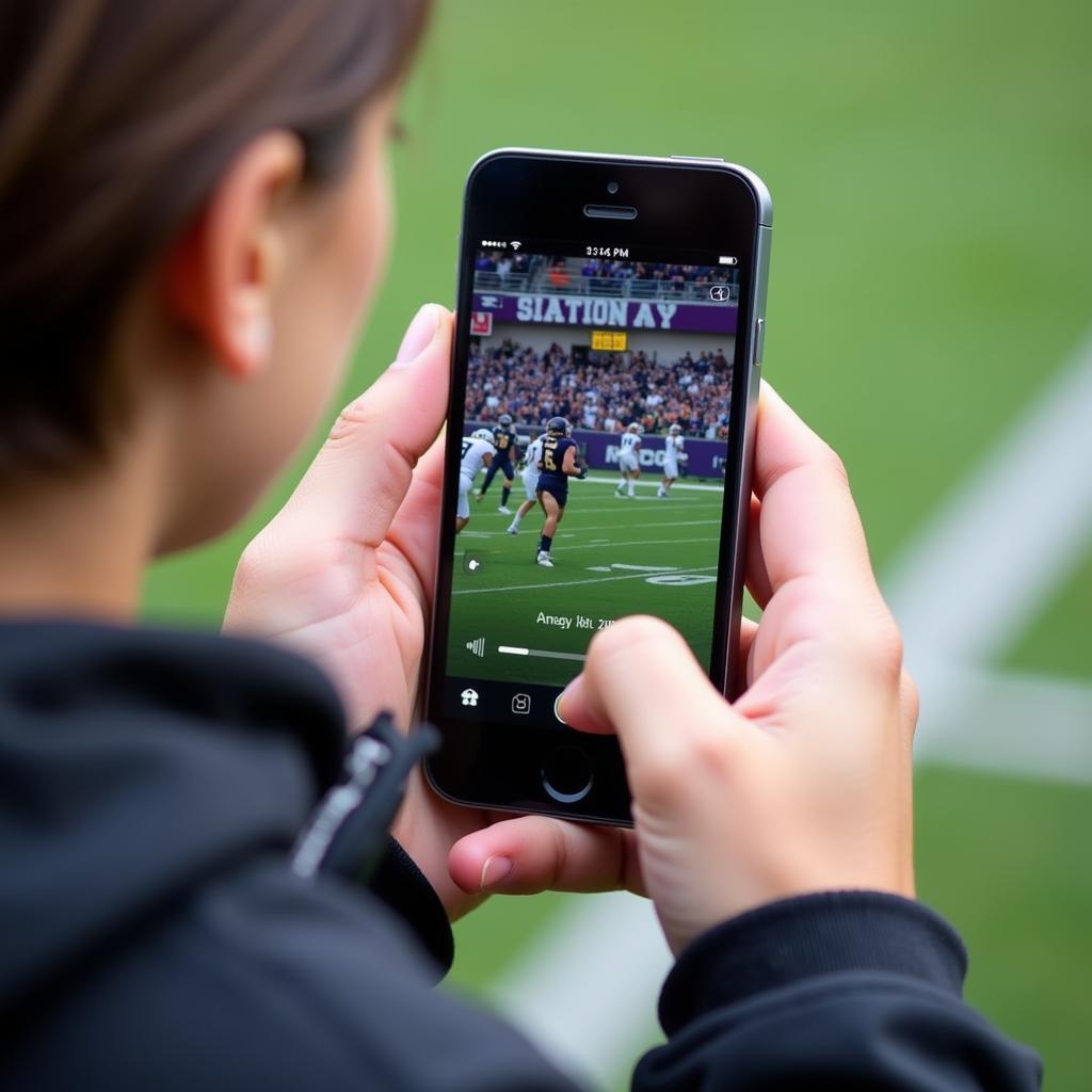 Watching Augustana Football on a Smartphone