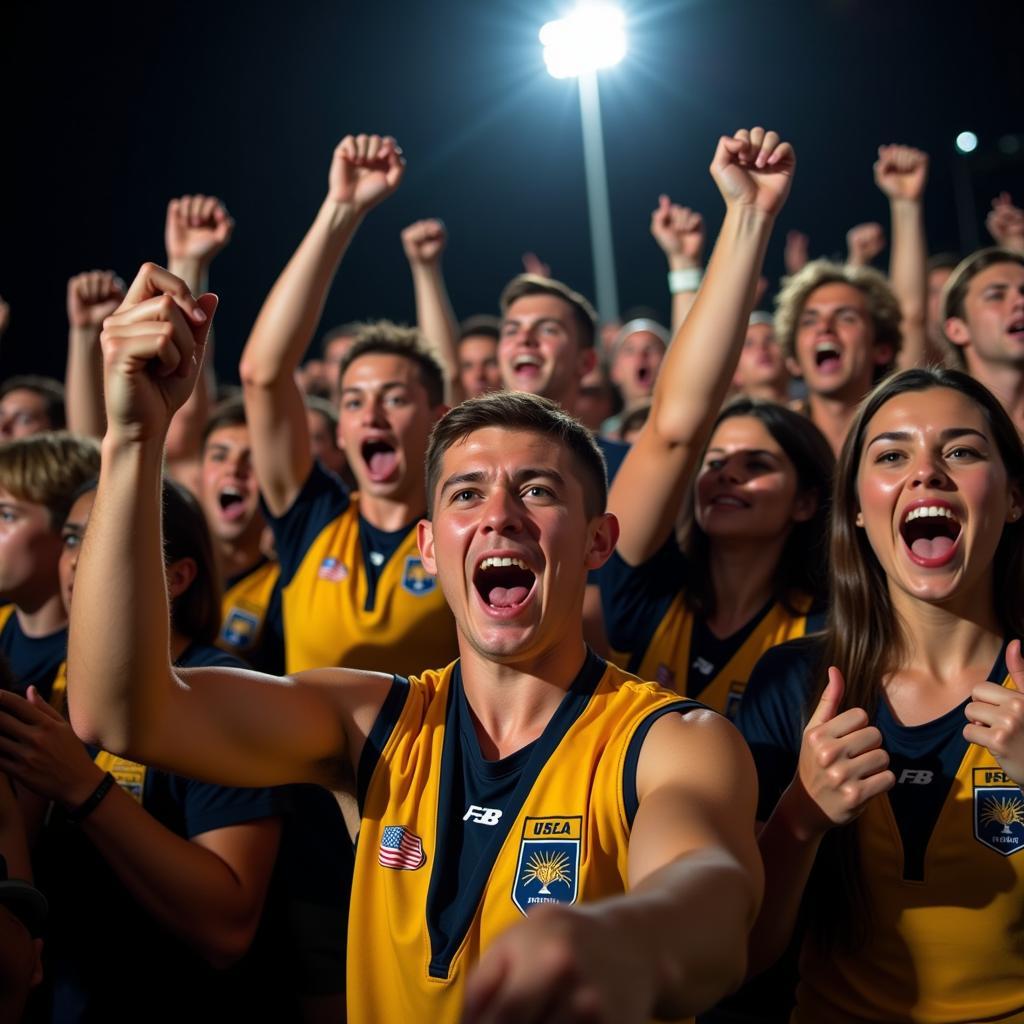 Football Fans Celebrating in Australia