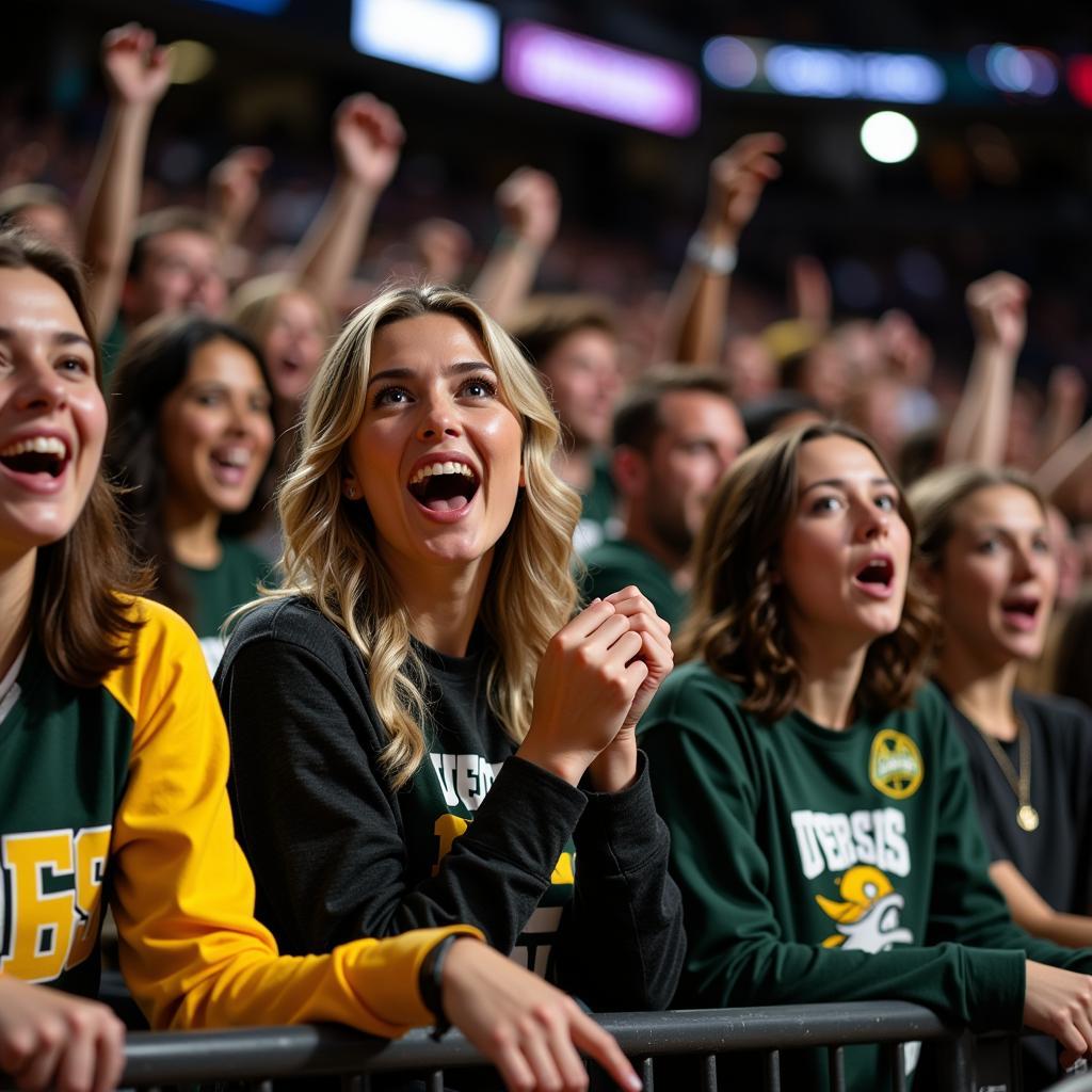 Avon Eagles fans cheering in the stands