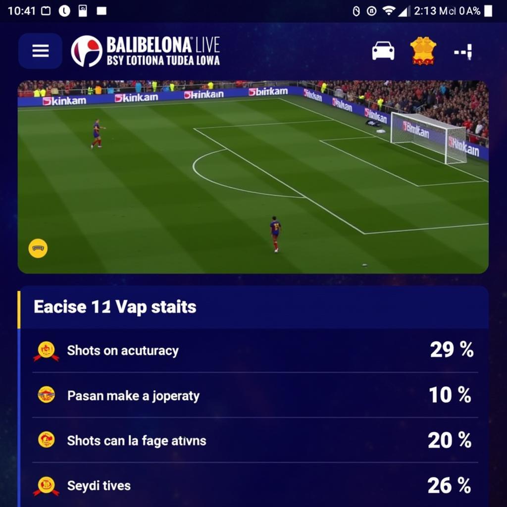 Barcelona Live Commentary with Comprehensive Statistics