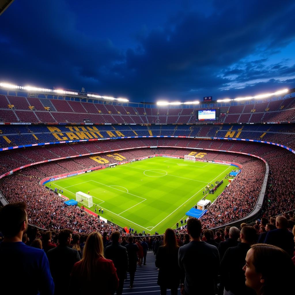 Camp Nou Stadium during a Barcelona match