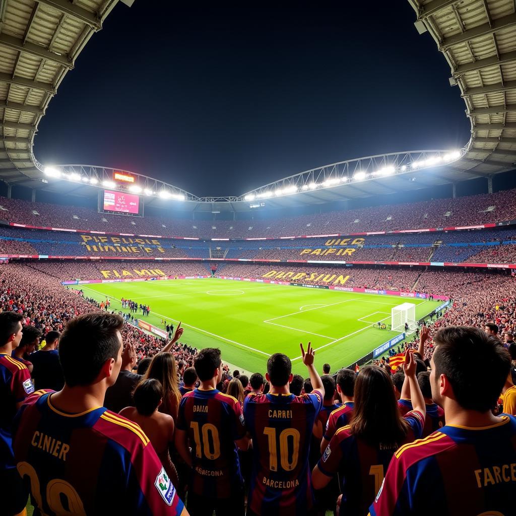 Barcelona live match at Camp Nou