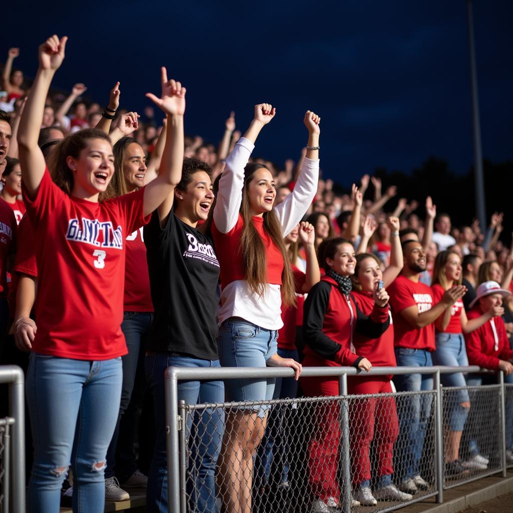 Barrington High School Football Fans Celebrating