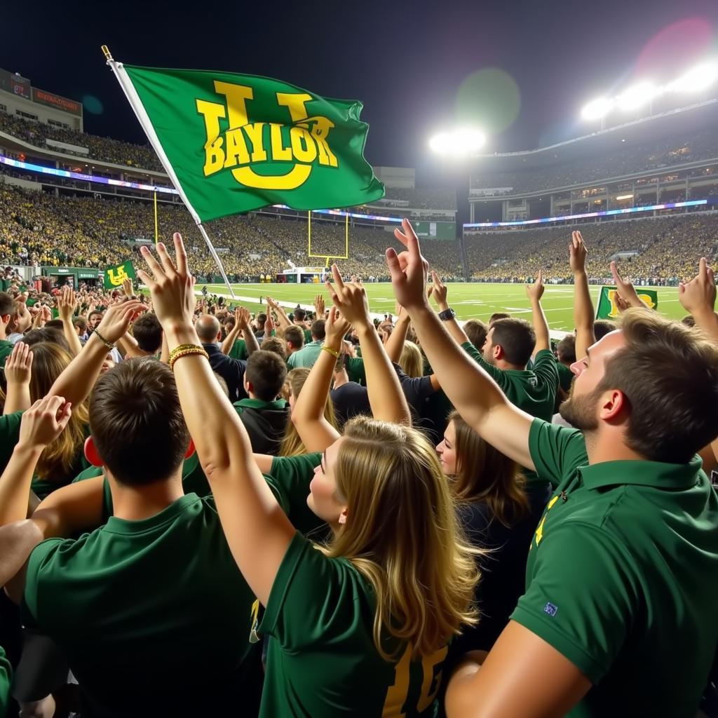 Baylor Fans Celebrating Touchdown