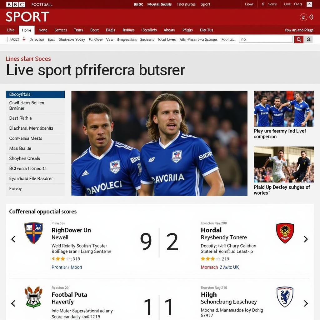 BBC Football Live Scores