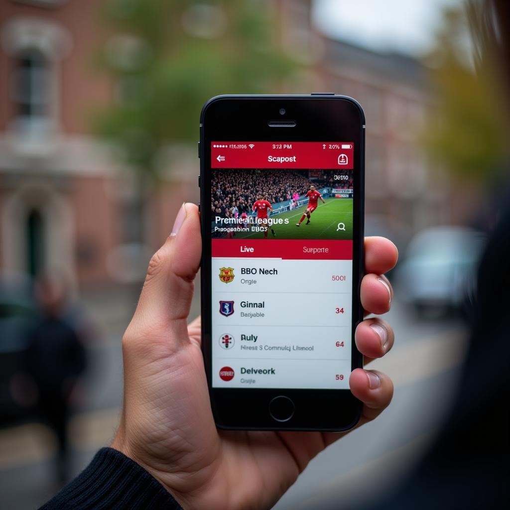 BBC Football Live Scores Premiership on Mobile