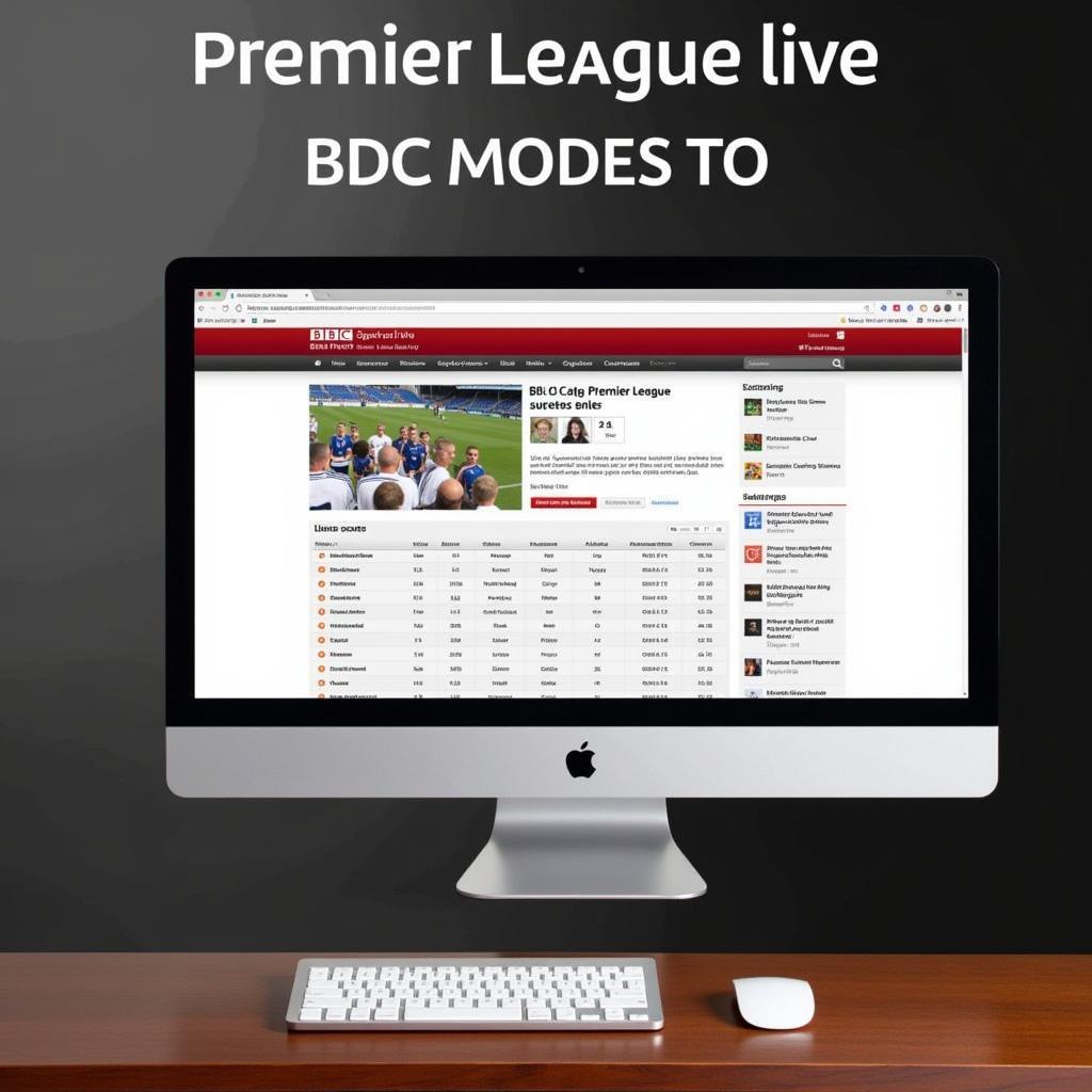 BBC Football Live Scores Premiership Website