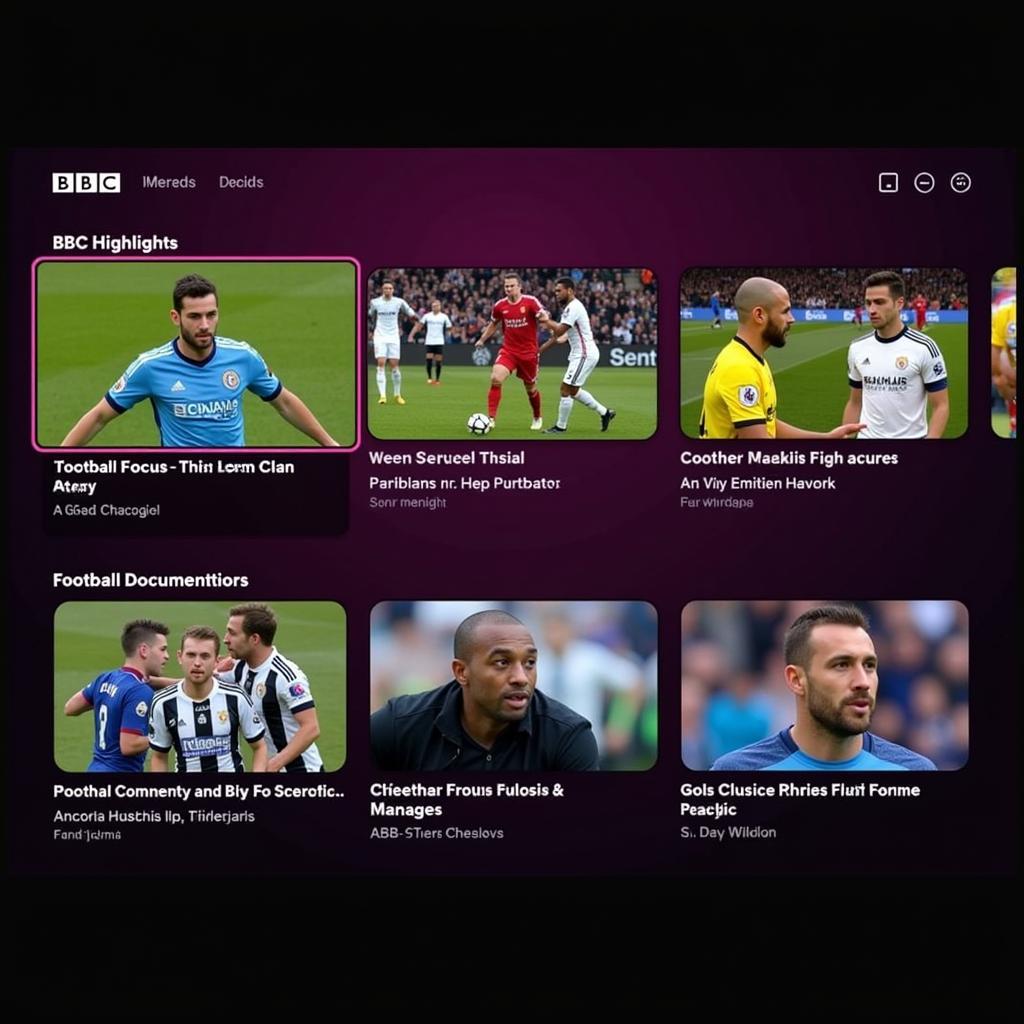 BBC iPlayer Football Highlights and Shows