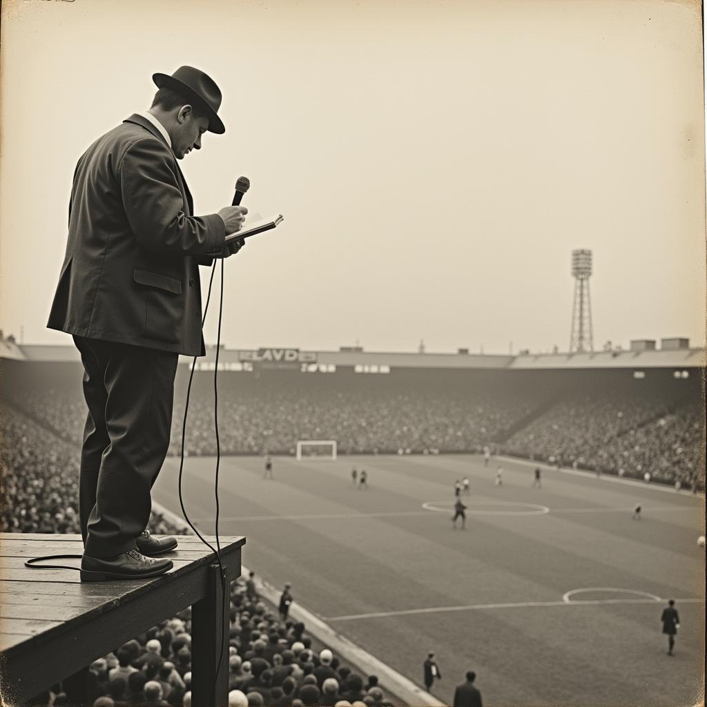 BBC Radio Commentator at Highbury