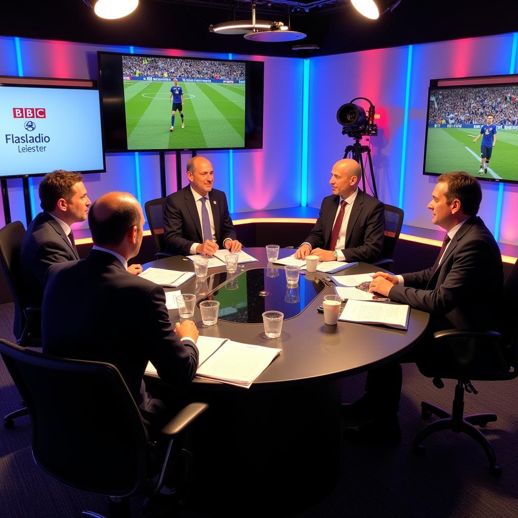 Experts discussing Leicester City's performance in the studio