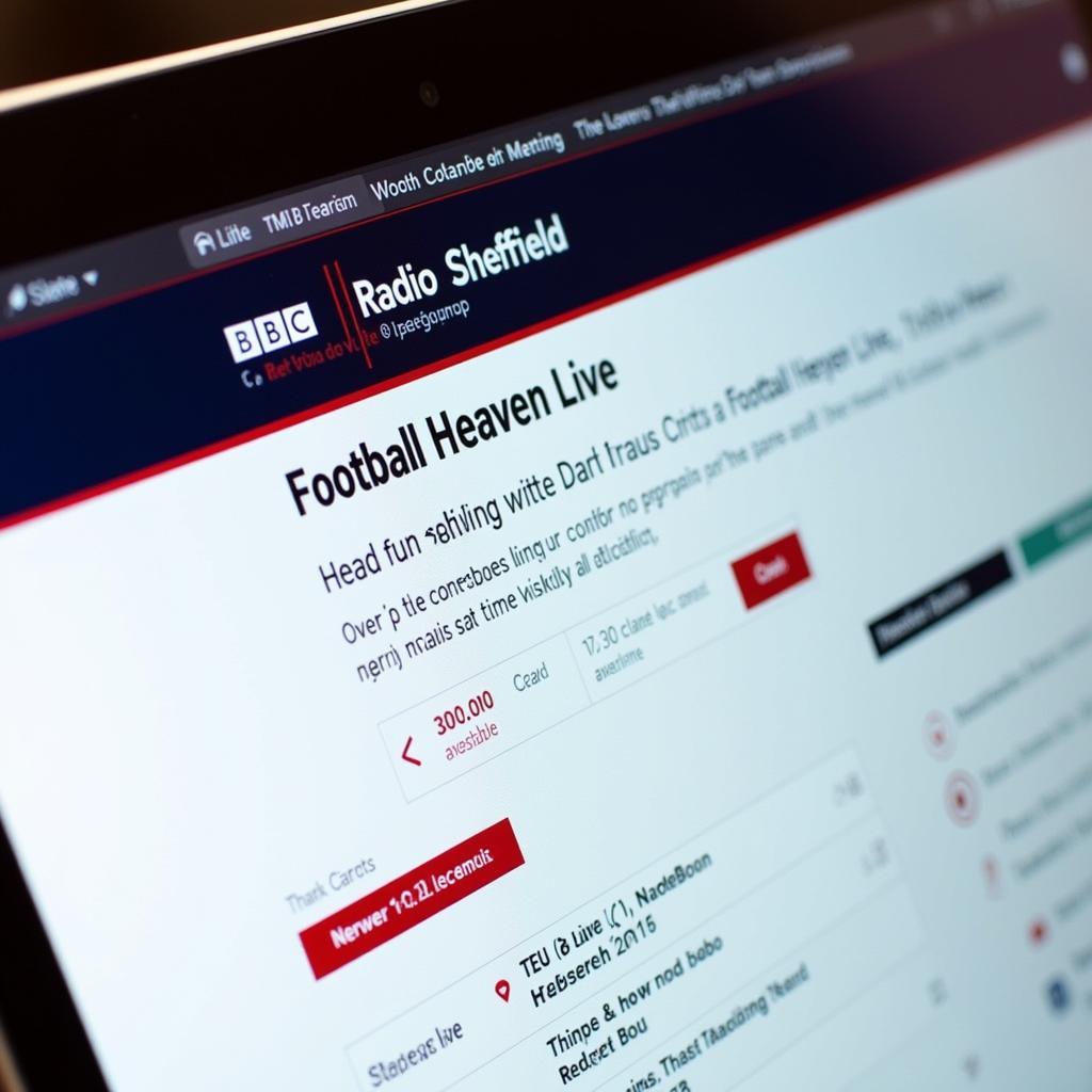 BBC Radio Sheffield Football Heaven Live Online