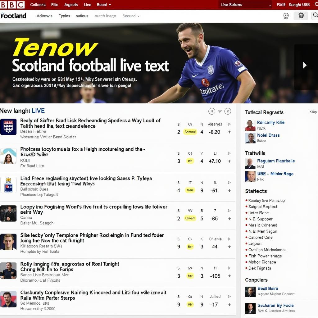 BBC Scotland Football Live Text Website