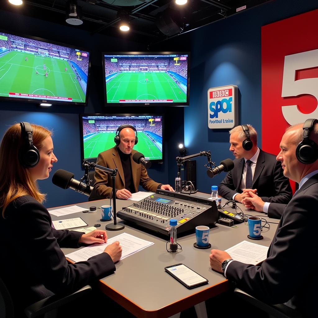 Hình ảnh studio BBC Sport Football Live Radio 5